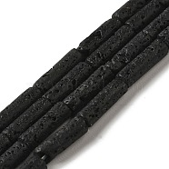 Natural Lava Rock Beads Strands, Column, 13.5~14x4~4.5mm, Hole: 1.2mm, about 28pcs/strand, 15.16''(38.5cm)(G-D464-41)