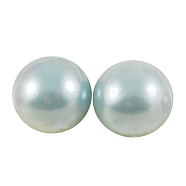 10000pcs ABS Plastic Imitation Pearl Cabochons, Half Round, Aqua, 4x2mm(SACR-S738-4mm-Z12)