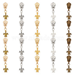 Alloy Replacement Zipper Sliders, Charm Zipper Pull, Sea Turtle Pattern, 4.2cm, 5pcs/set(PALLOY-PH01591-01)