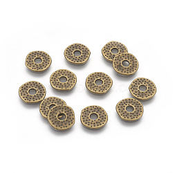 Tibetan Style Alloy Beads, Lead Free and Cadmium Free, Donut, Antique Bronze, 12x1mm, Hole: 3mm(EA11071Y-AB)