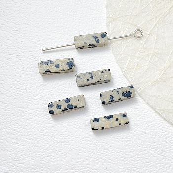 Natural Dalmatian Jasper Beads, Cuboid, 13x4x4mm, Hole: 1.4mm