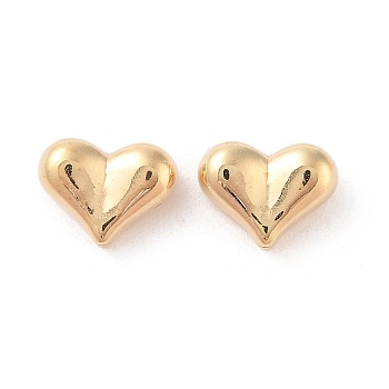 CCB Plastic Beads, Heart, Golden, 10x9x6mm, Hole: 1.5mm