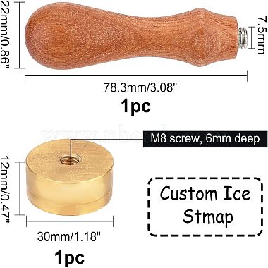 Olycraft 3Pcs 3 Style Golden Brass Stamp Head(DIY-OC0007-82D)-2