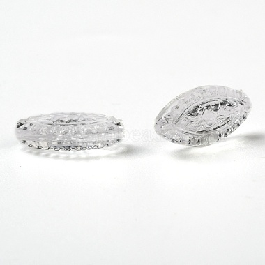15mm Clear Oval Acrylic Beads