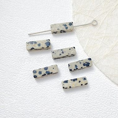 Cuboid Dalmatian Jasper Beads