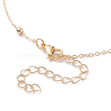 Ожерелье с подвеской из натурального кварца и хрусталя для женщин(NJEW-JN03781-02)-4