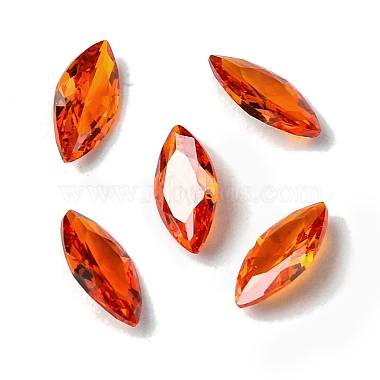 Orange Red Horse Eye Cubic Zirconia Cabochons