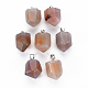 Natural Pink Agate Pendants(G-S359-287)-1