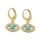 Horse Eye Real 18K Gold Plated Brass Dangle Leverback Earrings(EJEW-Q797-23G-03)-1