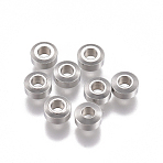Tarnish Resistant 304 Stainless Steel Spacer Beads, Flat Round, Stainless Steel Color, 4x2mm, Hole: 1.8mm(X-STAS-L234-132P)