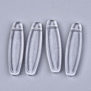 Transparent Acrylic Beads, Oval, Clear, 40.5x10x4mm, Hole: 1.2mm(X-MACR-T036-13)