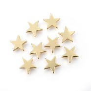 Brass Charms, Long-Lasting Plated, Star, Real 18K Gold Plated, 11.5x12x2.5mm, Hole: 1.2mm(X-KK-F783-06G)