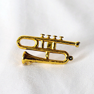 Miniature Alloy Musical Instruments, for Dollhouse Accessories Pretending Prop Decorations, Musical Instruments Pattern, 44x22mm(MIMO-PW0001-049B)