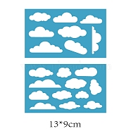 Acrylic Earring Handwork Template, Card Leather Cutting Stencils, Deep Sky Blue, Cloud, 130x90x2mm, 2pcs/set(DIY-WH0359-097)