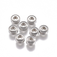 304 Stainless Steel Spacer Beads, Flat Round, Stainless Steel Color, 4x2mm, Hole: 1.8mm(X-STAS-L234-132P)