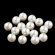 Eco-Friendly Plastic Imitation Pearl Beads, High Luster, Grade A, No Hole Beads, Round, Seashell Color, 8mm(MACR-S277-8mm-E)