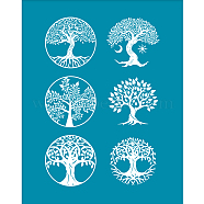 Silk Screen Printing Stencil, for Painting on Wood, DIY Decoration T-Shirt Fabric, Tree of Life Pattern, 100x127mm(DIY-WH0341-152)
