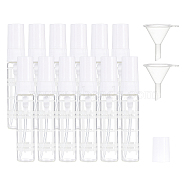 Empty Portable Glass Spray Bottles, with ABS Dust Cap, Refillable Bottle, Mini Transparent Plastic Funnel Hopper, White, 27pcs/box(MRMJ-BC0002-37)