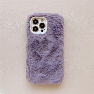 Warm Plush Mobile Phone Case for Women Girls, Plastic Winter Camera Protective Covers for iPhone14 Pro, Medium Purple, 15.4x7.9x1.4cm(COHT-PW0001-06E-05)