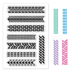 PVC Plastic Stamps, for DIY Scrapbooking, Photo Album Decorative, Cards Making, Stamp Sheets, Geometric Pattern, 16x11x0.3cm(DIY-WH0167-56-227)