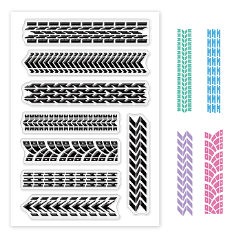 PVC Plastic Stamps, for DIY Scrapbooking, Photo Album Decorative, Cards Making, Stamp Sheets, Geometric Pattern, 16x11x0.3cm