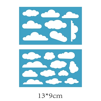 Acrylic Earring Handwork Template, Card Leather Cutting Stencils, Deep Sky Blue, Cloud, 130x90x2mm, 2pcs/set