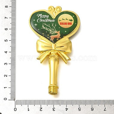 Weihnachts-Hirsch-Druck Messing & Harz Wachs Stempel Griffe(AJEW-A058-02A)-3