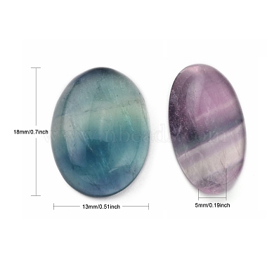 Natural Fluorite Cabochons(G-I065-18x13mm)-2