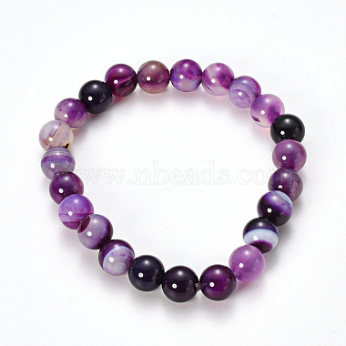 Purple Natural Agate Bracelets
