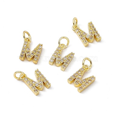 Real 18K Gold Plated Brass Micro Pave Clear Cubic Zirconia Charms(KK-E068-VB452-M)-4