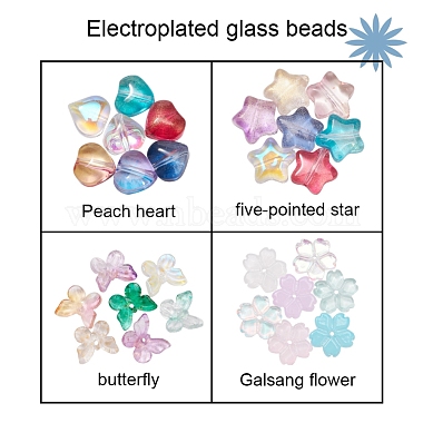 4 style galvanoplastie perles de verre(EGLA-YW0001-27)-2