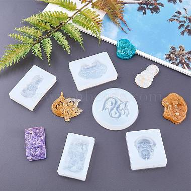 Kits de moldes de silicona para colgantes budistas diy(DIY-OC0002-86)-7