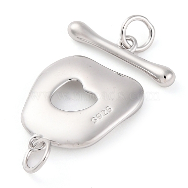 925 Sterling Silver Toggle Clasps(STER-U005-08P)-2