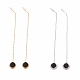 Long Chain with Enamel Rhombus Dangle Stud Earrings(EJEW-A067-03P)-2
