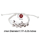 Multi String Cord Bracelet with Initial Letter A Charm(BJEW-SW00042-04)-5