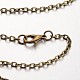 Iron Cable Chain Necklace Making(MAK-J009-38AB)-1