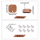 20 Pairs Walnut Wood Square Stud Earring Findings(WOOD-UN0001-03)-3