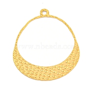 Ion Plating(IP) 304 Stainless Steel Pendants, Ring Charm, Real 18K Gold Plated, 38.5x33x1mm, Hole: 2mm(STAS-A099-01G)