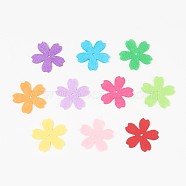 Sakura Non Woven Fabric Embroidery Needle Felt for DIY Crafts, Mixed Color, 34x34x0.8mm, Hole: 2mm, about 40pcs/bag(X-DIY-WH0078-02)