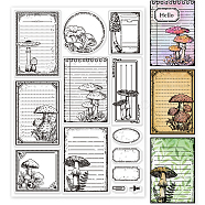 PVC Stamps, for DIY Scrapbooking, Photo Album Decorative, Cards Making, Stamp Sheets, Film Frame, Mushroom, 21x14.8x0.3cm(DIY-WH0371-0062)