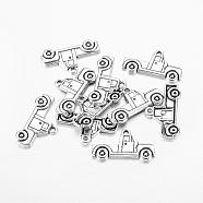 Tibetan Style Alloy Pendants, Pick Up Truck Charms, Lead Free and Cadmium Free, Antique Silver Color, Size: about 15mm long, 26mm wide, 2mm thick, hole: 1.5mm(X-LF11520Y)