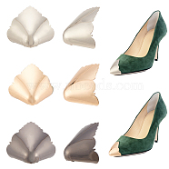 6Pcs 3 Colors Iron Toe Cap Covers, Toe Protectors, for Pointed Toe High-Heeled Shoes, Rhombus with Wavy Edge, Mixed Color, 28x37x24mm, Hole: 1.8mm, 2pcs/color(FIND-NB0003-33)