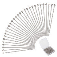 400Pcs 304 Stainless Steel Ball Head Pins, Stainless Steel Color, 35mm, Pin: 0.7mm, 21 Gauge, Head: 2mm(STAS-UN0049-22)