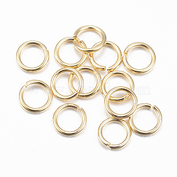 304 Stainless Steel Open Jump Rings, Golden, 22 Gauge, 4x0.6mm, Inner Diameter: 3mm(STAS-H558-04G)