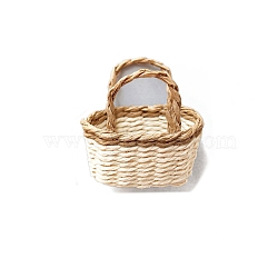 Dollhouse Mini Woven Basket for Kids Supply, Sandy Brown, 35x20x45mm(PW-WG80E1D-06)