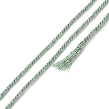 Cotton Cord, Braided Rope, with Paper Reel, for Wall Hanging, Crafts, Gift Wrapping, Medium Aquamarine, 1.2mm, about 27.34 Yards(25m)/Roll
