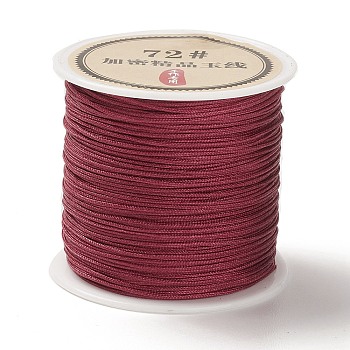 50 Yards Nylon Chinese Knot Cord, Nylon Jewelry Cord for Jewelry Making, Dark Red, 0.8mm