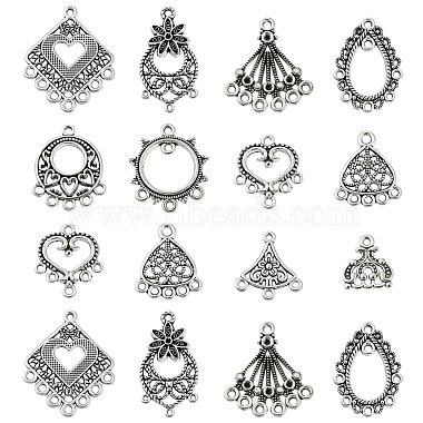 Antique Silver Mixed Shapes Alloy Links