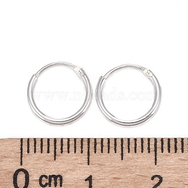 925 Sterling Silver Hoop Earring Findings(STER-E062-05A-S)-4