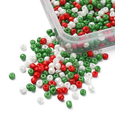 55.5G 3 Colors Baking Paint Glass Seed Beads(SEED-YW0002-27)-2